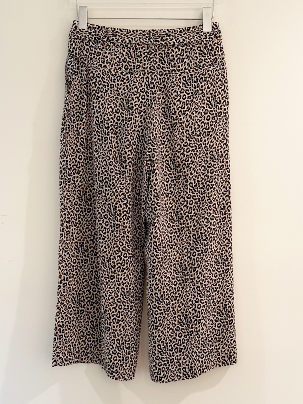 J. Crew Wide-Leg Cropped Leopard-Print Silk Pants - Picture 6 of 12